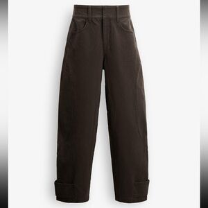 Zara ZW Collection Brown Balloon Denim
